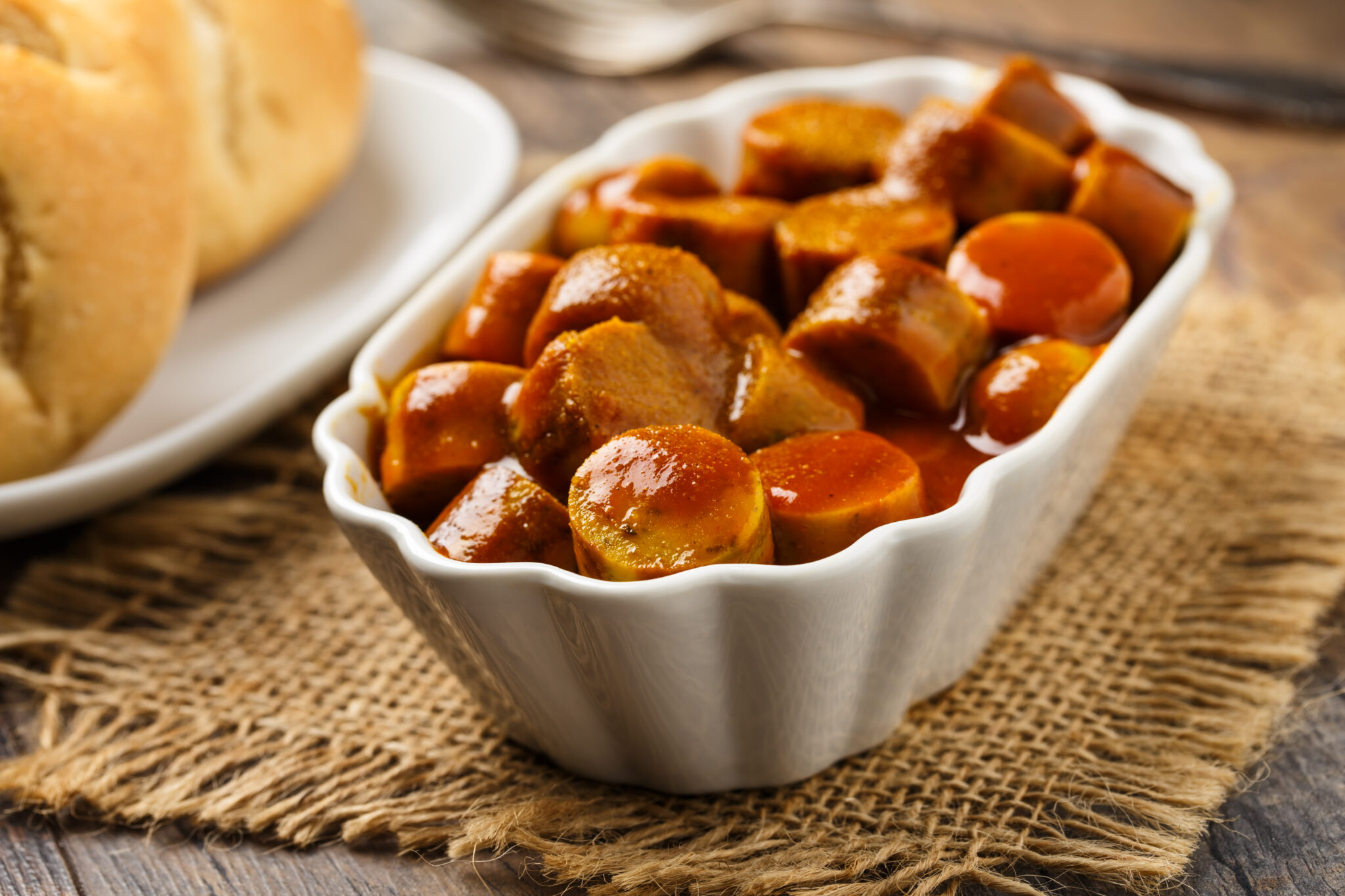 German,Currywurst,-,Pieces,Of,Curried,Sausage